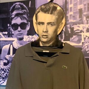 Lacoste Vintage Gray Polo Shirt size 6 (Lrg) EUC